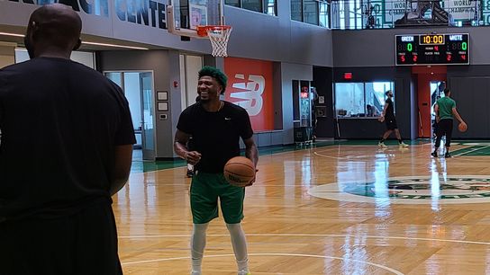 Marcus Smart relishes leadership role heading into his ninth NBA season taken at the Auerbach Center (Celtics)